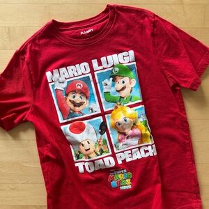 Old Navy Kids Red Mario Luigi Shirt